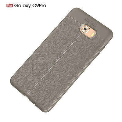 

Fivice Samsung Galaxy C9 Pro case Luxury leather TPU silicone anti-fall soft shell phone case