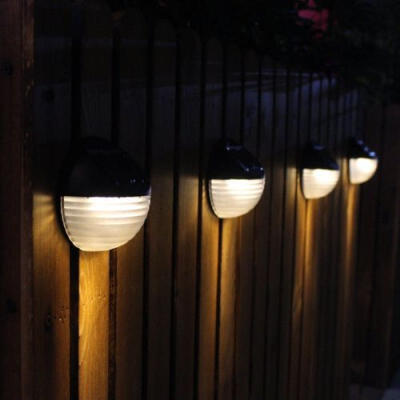 

Solar Powered Wall Mounted 6 LED Light Outdoor Garden Landscape Fence Yard Lamp