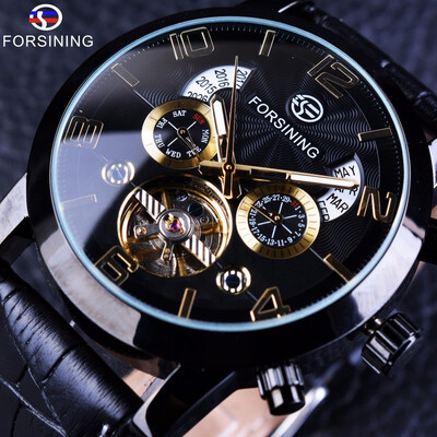

Relogio Masculino New Men Watches Dress Wrist Mechanical Watches Luxury Top Brand FORSIINING Automatic Flying Tourbillon Watches