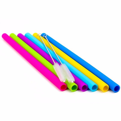 

Outdoor 6 Silicone Straws for Yeti Rtic Ozark 2 Brushes