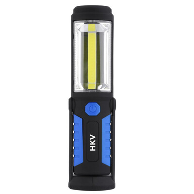 

HKV LED Flashlight Magnetic Rechargeable Work Light Stand Hanging Torch Lamp For Work