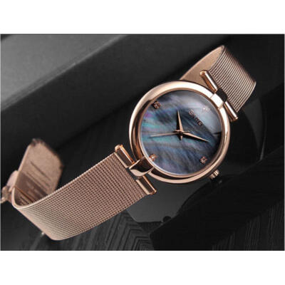 

SKMEI Women Stainless Steel Wtach Analog Quartz Watch Waterproof Wristwatch