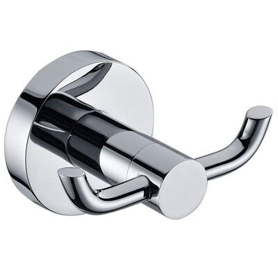 

UpperX Stainless Steel Towel Holder Bathroom Robe 2 Hook Hat Clothes Wall Door Hanger5cmx6cmx8cm