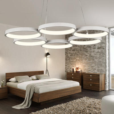 

White Round Shape Modern Round Iron Acrylic Plating Modern Home Ceiling Light