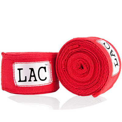 

LAC Boxing Bandage Sanda Bandage Cotton Muay Thai Bandage Wrap Strap Handband Red 3m 2 Pack