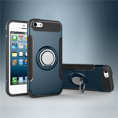 

Fivice iphone 55s5SE case PC metal ring shell magnetic car bracket TPU phone case