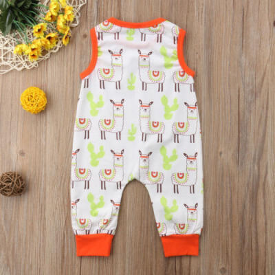 

Newborn Infant Kids Baby Boy Girl Alpaca Romper Bodysuit Jumpsuit Clothes Outfit