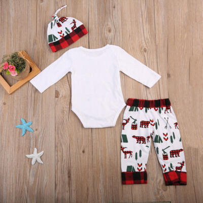 

LITTLE MAN Baby Boy Infants Autumn Winter Clothe Tops RomperPants Hats Outfits