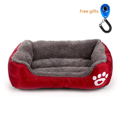 

6 Colors Paw Pet Sofa Dog Beds Waterproof Bottom Soft Fleece Warm Cat Bed House Nest Dog Baskets Fall&Winter Warm Kennel For C