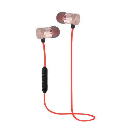 

Bluetooth Neckband Metal Earphone Headset with built-in Magnet