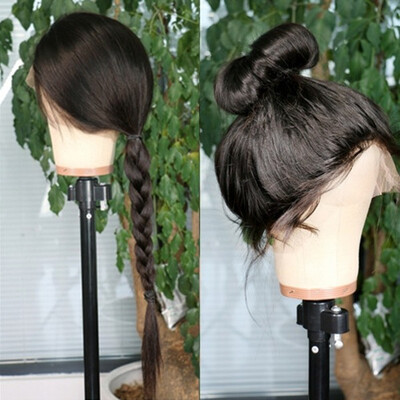 

Glueless Full Lace Human Hair Wigs Brazilian Virgin Hair Straight HairSilky straight Brazilian Virgin Human Hair Full Lace Wigs