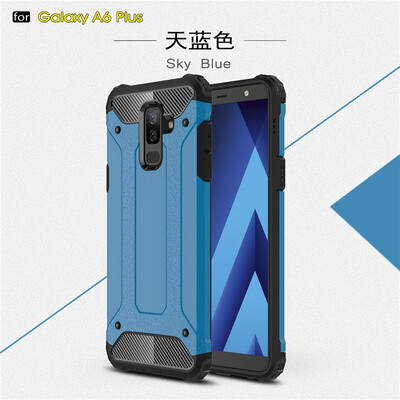

Fivice Samsung Galaxy A6 PLUS case Luxury Silicone Diamond Armor PC Hard Shell Phone Case