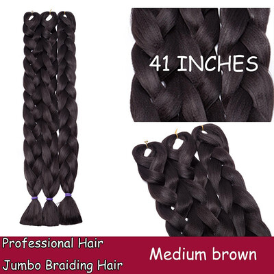 

24 Inches Braiding Hair Ombre for crochet Hair Weave with Synthetic&Twist Braiding Hair Extensions Dark black 100gpc