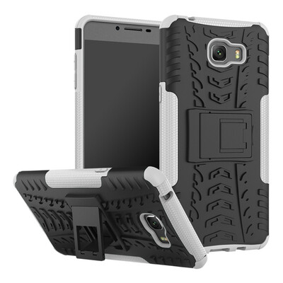 

Fivice Samsung C9 Pro Case TPU anti-fall tire pattern back clip bracket phone case