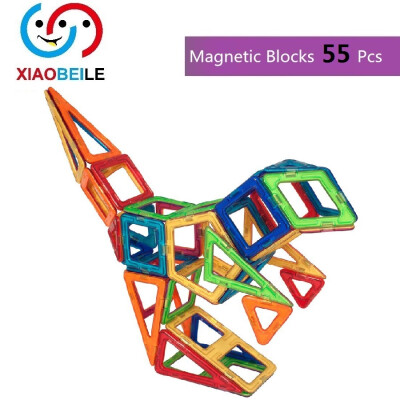 

55pcs Dinosaur Magnetic Toys Magnet Construction Building Blocks Magnetic Designers Educational Toys Magnetic Brick Building Toy