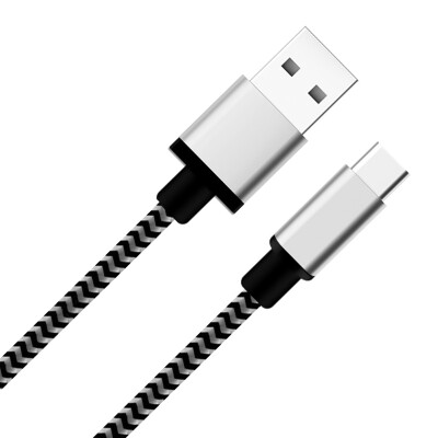 

Capshi Type-C data cable Andrews mobile phone charger line hemp rope 2 meters silver support Huawei P10 / mate9 / glory V8 / Mang 5 / Samsung S8 / millet 5S6 music as