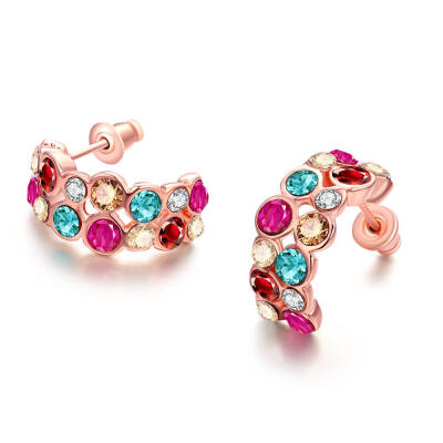 

E039 Earrings Nickle Free Antiallergic Real Gold Plated For Women New Fashion Jewelry