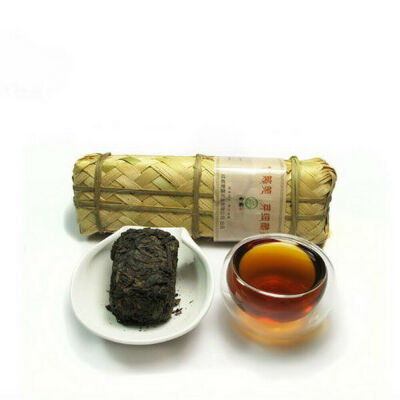 

Tibetan Tea Horse Road Dark Tea Sichuan YaAn Hei Cha in Bamboo Basket 200g