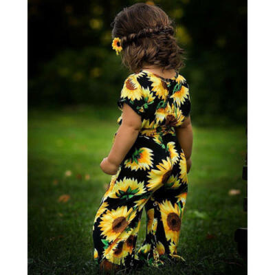 

Toddler Kids Baby Girls Sunflower Print Romper Jumpsuit Bodysuit Sunsuit Clothes