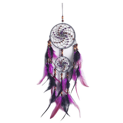 

UpperX PurpleBlack Dreams Handmade Bohemian Dreamcatcher
