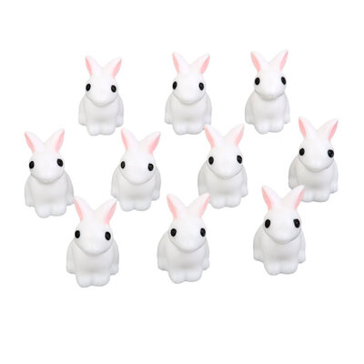 

UpperX Dollhouse Miniature Bonsai Garden Landscape Crafts 10pcs Rabbit DIY Decoration