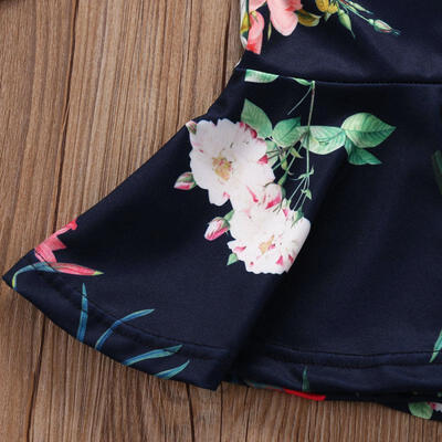 

Toddler Baby Kids Girl Summer Floral Short Sleeve Dress Princess Sundress