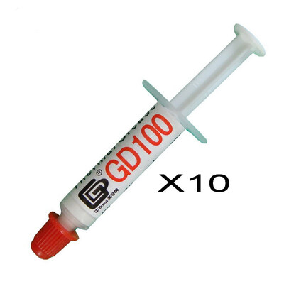 

GD Brand 10 Pieces GD100 Thermal Paste Grease Silicone Heat Sink Compound White Net Weight 1 Gram For CPU Cooler Fan Blister SSY1