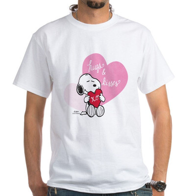 

CafePress - Snoopy - Hugs&Kisses - 100 Cotton T-Shirt White