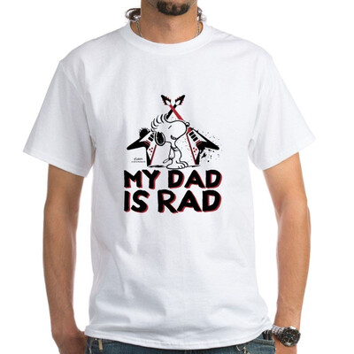 

CafePress - Snoopy My Dad is Rad White T-Shirt - 100 Cotton T-Shirt White