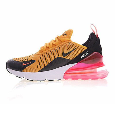 

Nike AIR MAX 270 Womens Running Shoes Yellow Pink Shock Absorption Non-slip Wear-resisting Lightweight Sport Sneakers Shoes