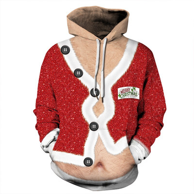 

New Christmas 3D Printed Hoodies For Both Men&Women Globle Hot Sale Mens 3D Print Pullover Womens Sweater Without Suede Inside QYDM-466