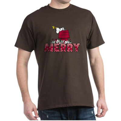 

CafePress Snoopy Merry - 100 Cotton T-Shirt