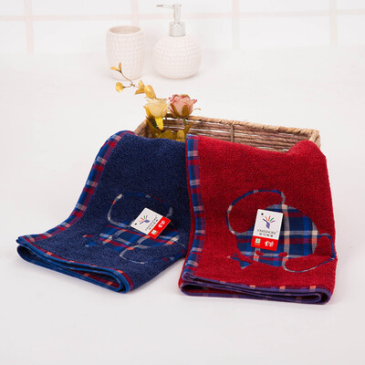 

Gold satin stalls cotton towel RA550 red&blue two loaded