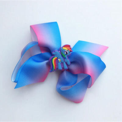 

Sweet Baby Girl Kid Hairband Bow Band Headband Unicorn Ribbon Hair Clip Hairpin