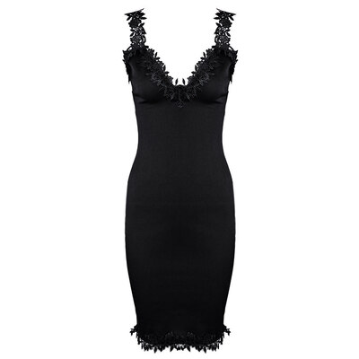 

Sexy Sweetheart Neck Lacework Zippered Skinny Women Mini Dress