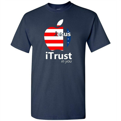 

Apple With An American Flag Jesus I Trust In You T Shirt