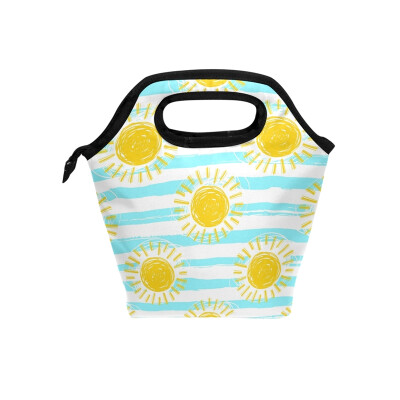 

Lunch Bag Tote Bag Sun Stripe Travel Picnic Organizer Lunch Holder Handbags Lunch Bag Box for Office