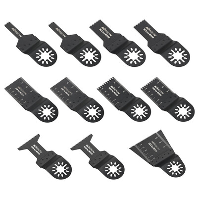 

KKmoon 11pcs Oscillating Oscillating Multi Tool Saw Blade for Dremel Fein Multimaster Makita Bosch Rockwell Sonicrafter Worx Multi