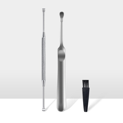 

Nika NIKA ear spoon set 2 sticks stainless steel double ear dig spoon dew ear spoon ear pick tools
