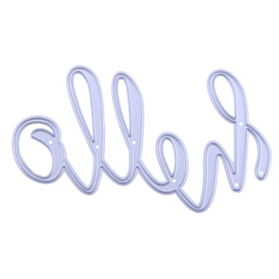 

UpperX Hello English Word Cutting Dies Stencil for DIY Scrapbooking Photo Album Paper Cards Decorative Crafts Embossing Die Cuts