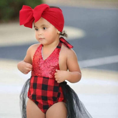 

Sequins Newborn Toddler Baby Girls Tutu Romper Skirts Bodysuit Outfits Clothes