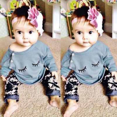 

Newborn Infant Kid Baby Boy Girl Clothes T-shirt TopsPantsHat Outfits Set