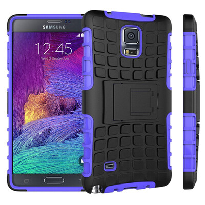

Fivice Samsung Note 4 Case TPU anti-fall tire pattern back clip bracket phone case