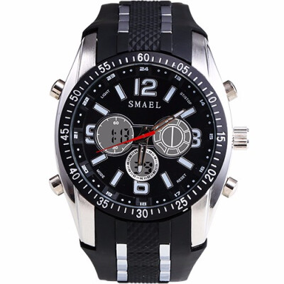 

Watch Sport Mens Wristwatch LED Digital Clock Waterproof Dual Time Wristwatch Military Watch 1617 Mens Watches Military