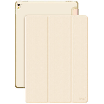 

BIAZE Apple iPad Pro 9,7-дюймовый корпус / корпус света и падение интеллектуального сна три раза кожаные перчатки молодежной серии PB07-earth gold