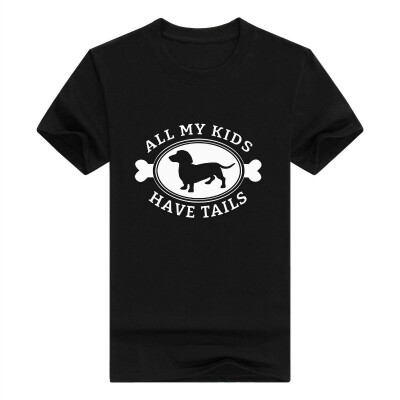 

All My Kids Have Tails Weiner Dog Premium Crewneck Mens Tshirt