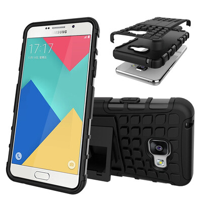 

Fivice Samsung A310A3 2016 Case TPU anti-fall tire pattern back clip bracket phone case