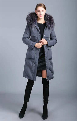 

High-end fashion womens thick coat loose shape cool personality design down jacket