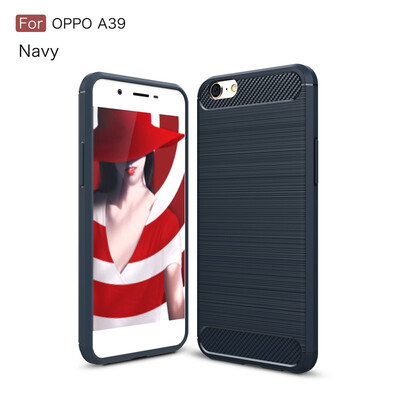 

Fivice OPPO A57A39 case Luxury brushed carbon fiber TPU soft shell