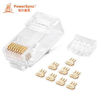 

Baer Xingke six types of unshielded crystal head RJ45 three-pronged chip two-piece 30 into PowerSync APT630TC